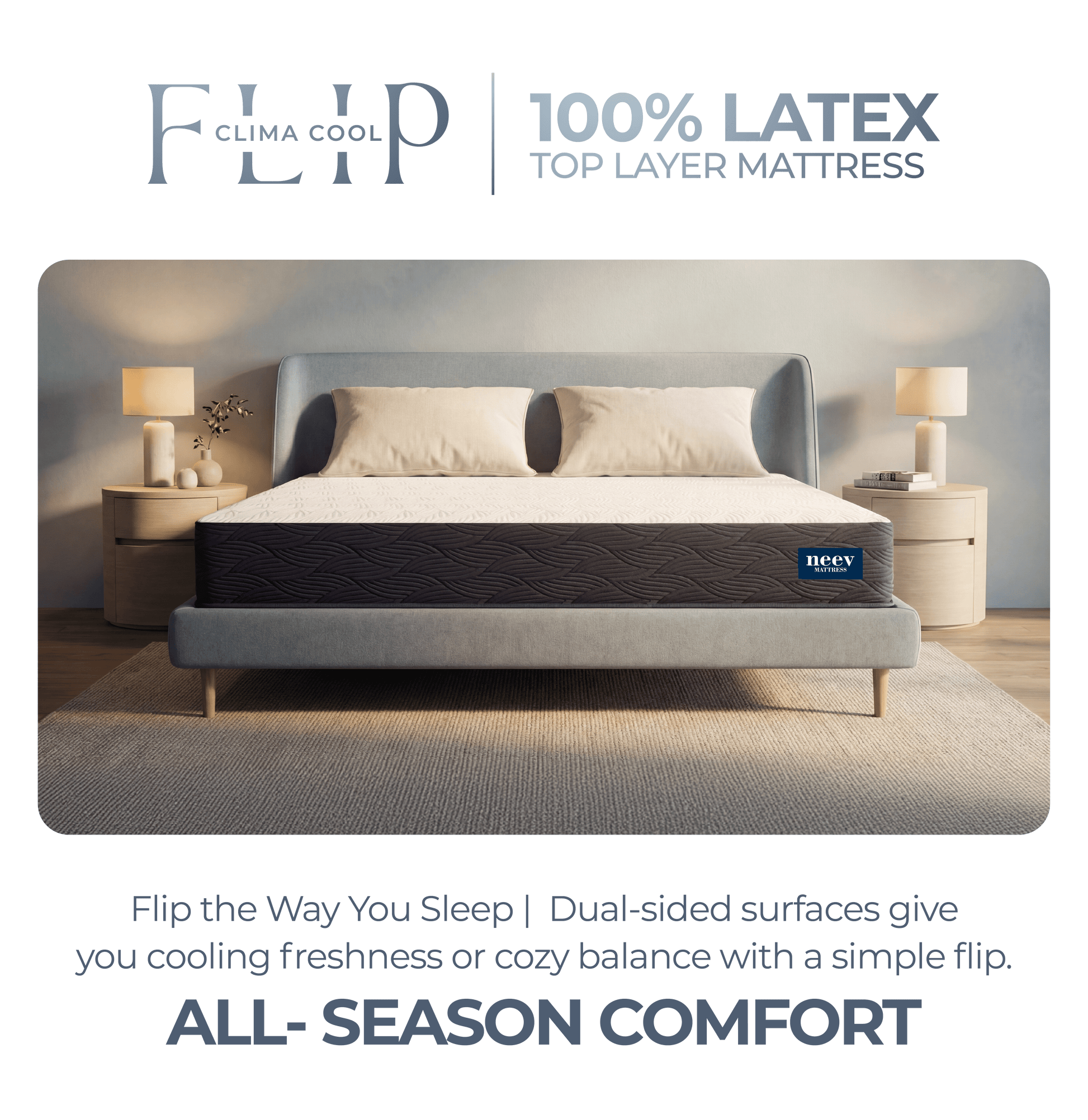 Clima Cool Flip Pincore Latex 7 Inches Matress - Smart Prachar - Clima Cool Flip Pincore Latex 7 Inches Matress