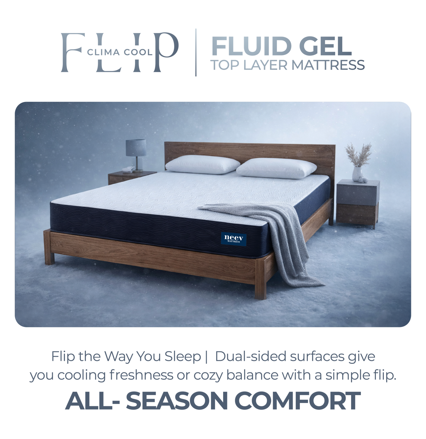 Clima Cool Flip Fluid Gel 7 Inches Mattress - Smart Prachar - Clima Cool Flip Fluid Gel 7 Inches Mattress