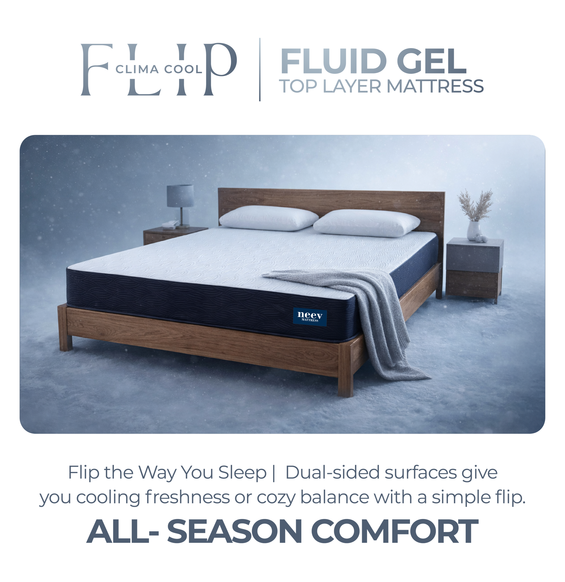 Clima Cool Flip Fluid Gel 7 Inches Mattress - Smart Prachar - Clima Cool Flip Fluid Gel 7 Inches Mattress