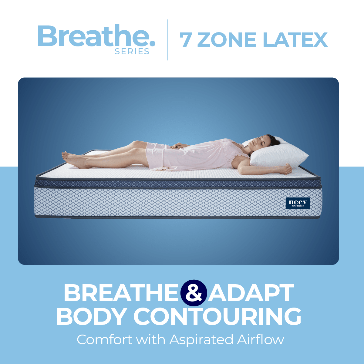 Breathe 7 Zone Natural Latex Euro Top 9 Inches Pocket Spring Mattress - Smart Prachar - Breathe 7 Zone Natural Latex Euro Top 9 Inches Pocket Spring Mattress