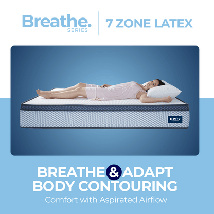 Breathe 7 Zone Natural Latex Euro Top 9 Inches Pocket Spring Mattress - Smart Prachar - Breathe 7 Zone Natural Latex Euro Top 9 Inches Pocket Spring Mattress