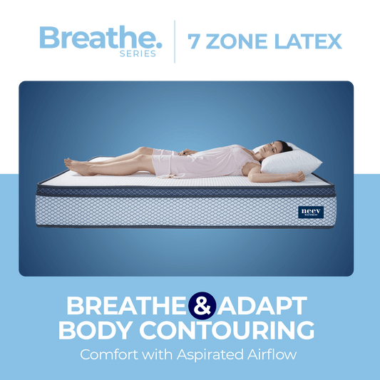 Breathe 7 Zone Natural Latex Euro Top 9 Inches Pocket Spring Mattress - Smart Prachar - Breathe 7 Zone Natural Latex Euro Top 9 Inches Pocket Spring Mattress