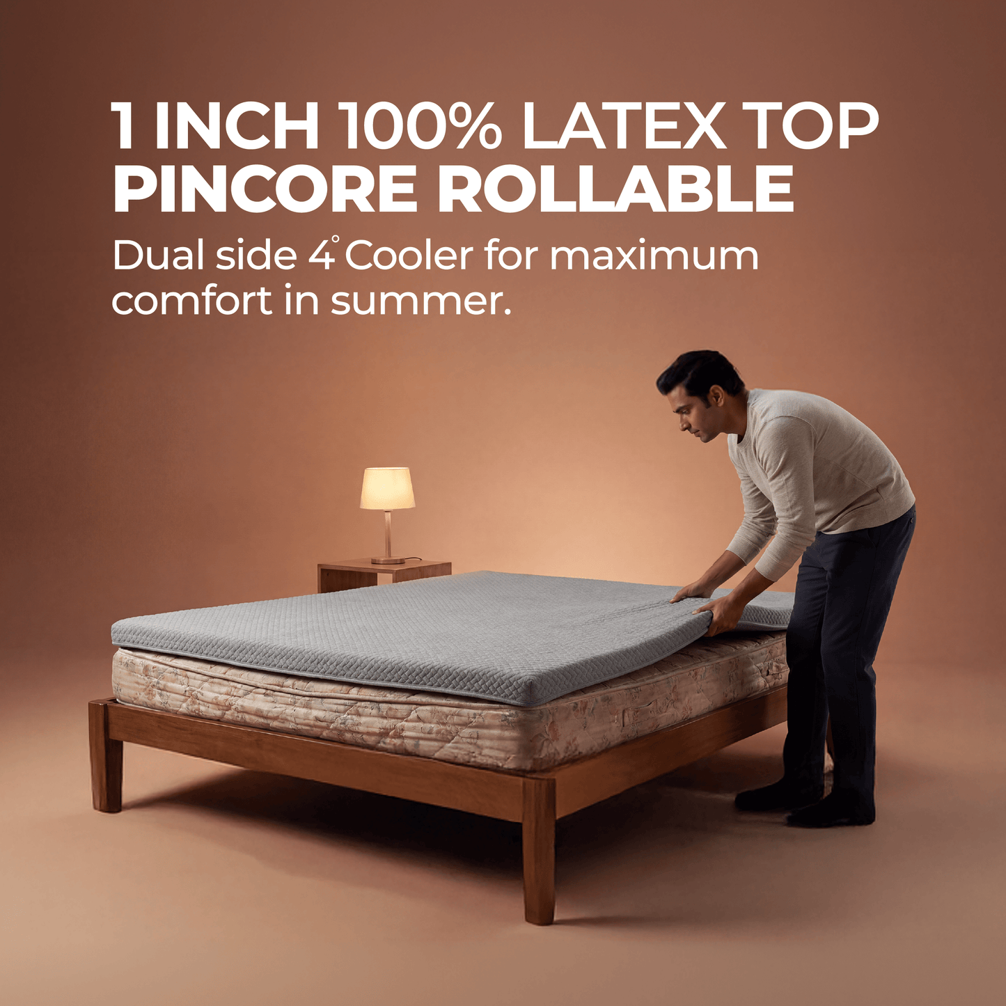 Neev Rollable Pincore Latex Topper - Neev Mattress - Neev Rollable Pincore Latex Topper
