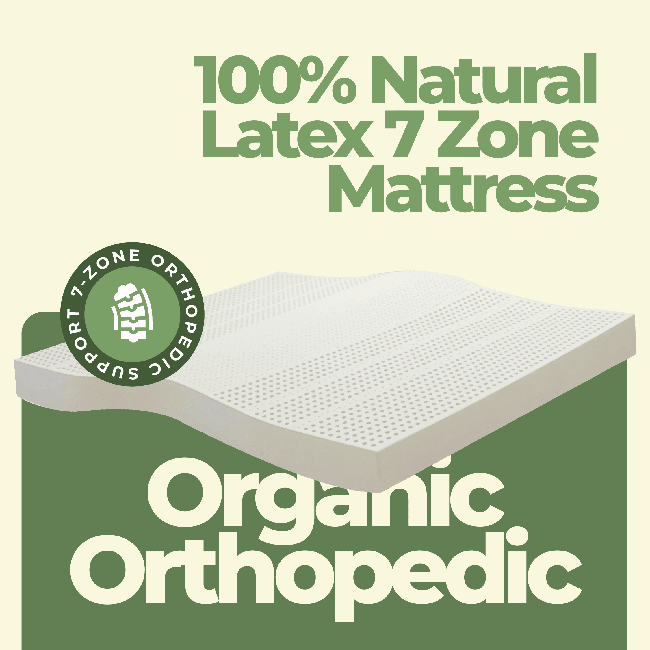 Neev Naturals 7 Zone 100% Natural Latex 6 Inches Mattress - Neev Mattress - Neev Naturals 7 Zone 100% Natural Latex 6 Inches Mattress